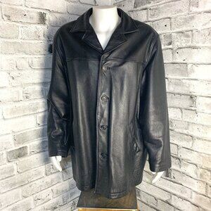 Vintage Danier Black Leather Blazer Jacket